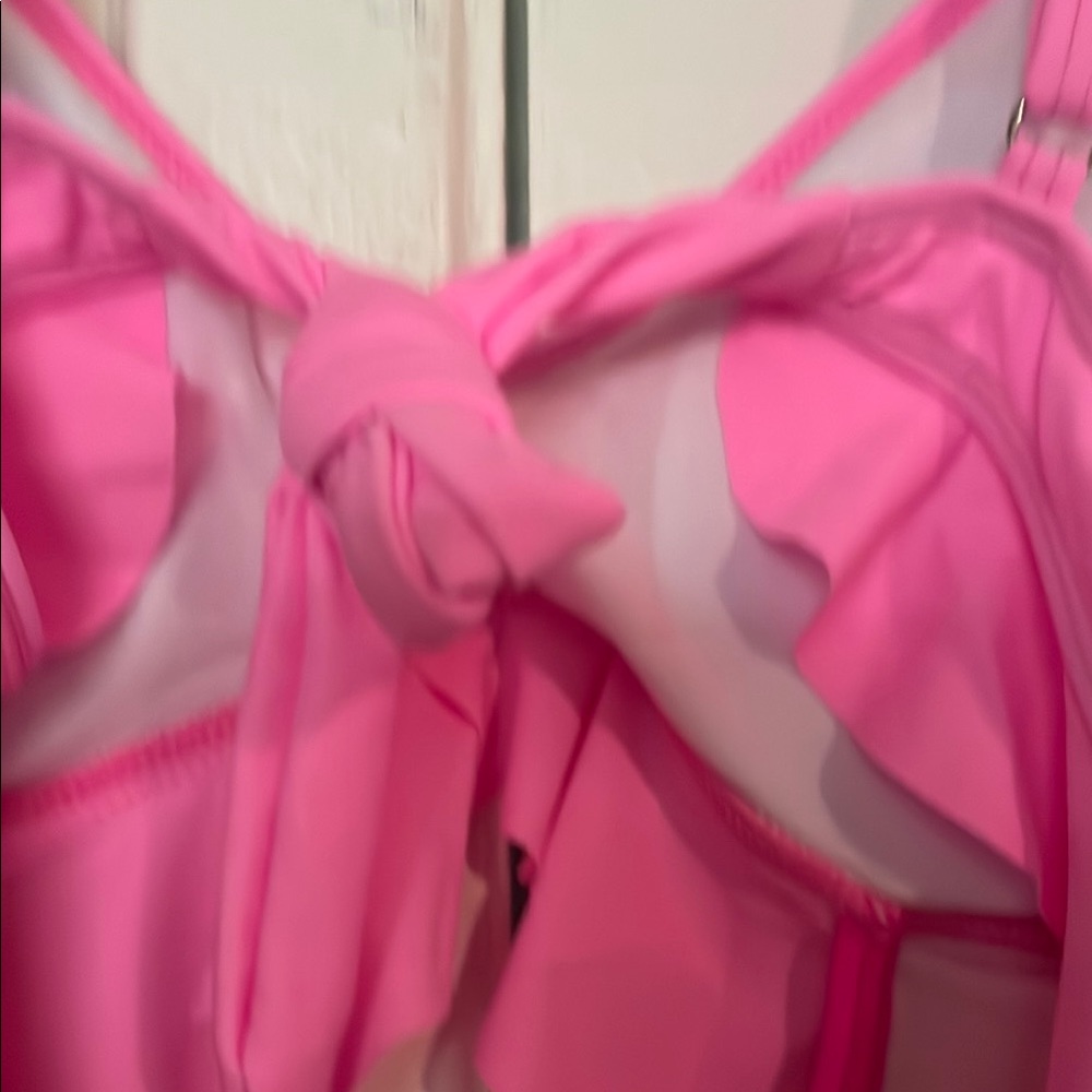 Pink Ruffled One-Piece Swimsuit - Picture 4 of 7